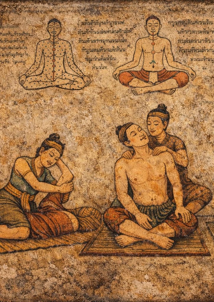 ภาพศิลปะและภูมิปัญญานวดไทย